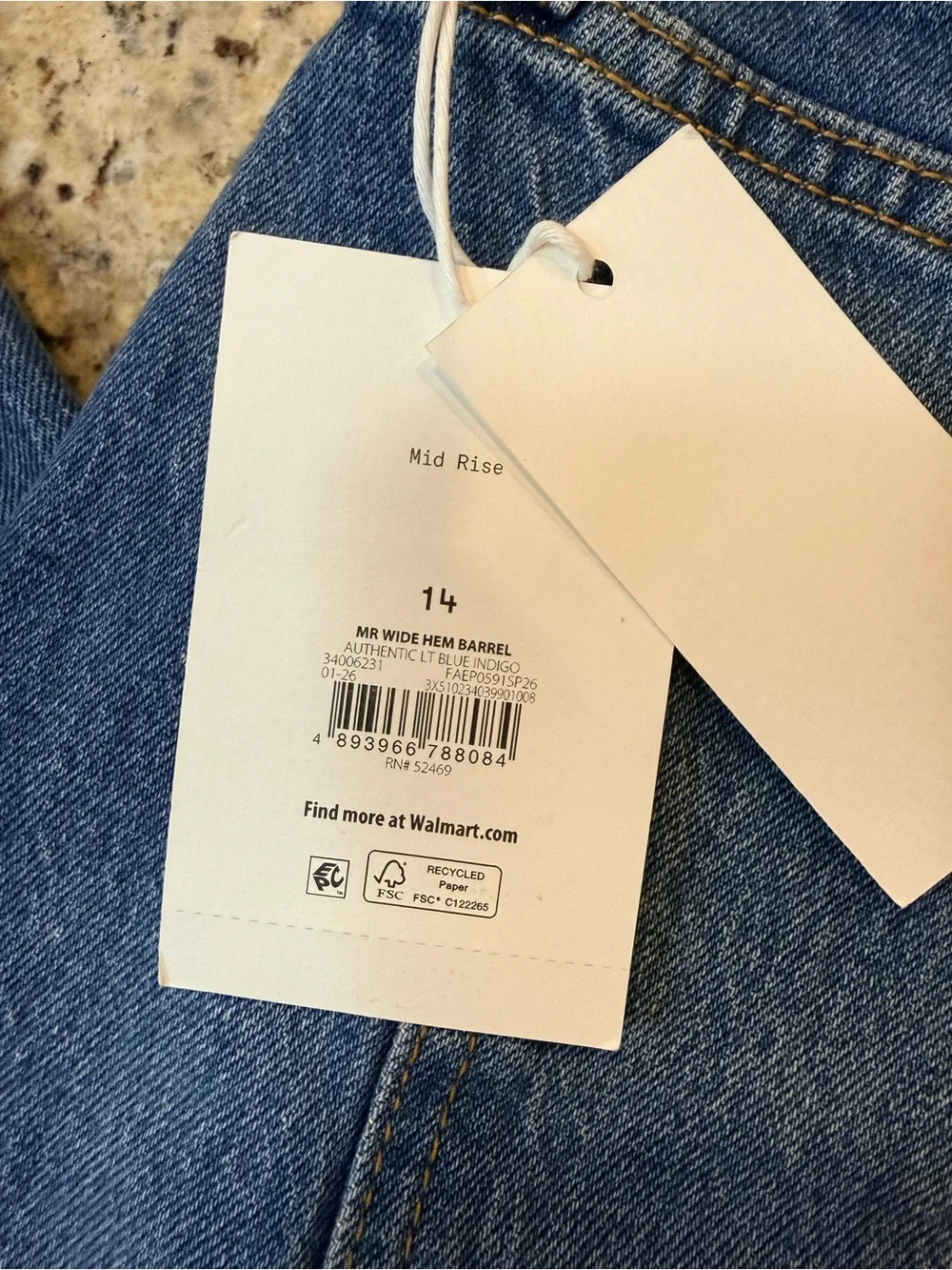Free Assembly Wide Hem Barrel Jeans NWT